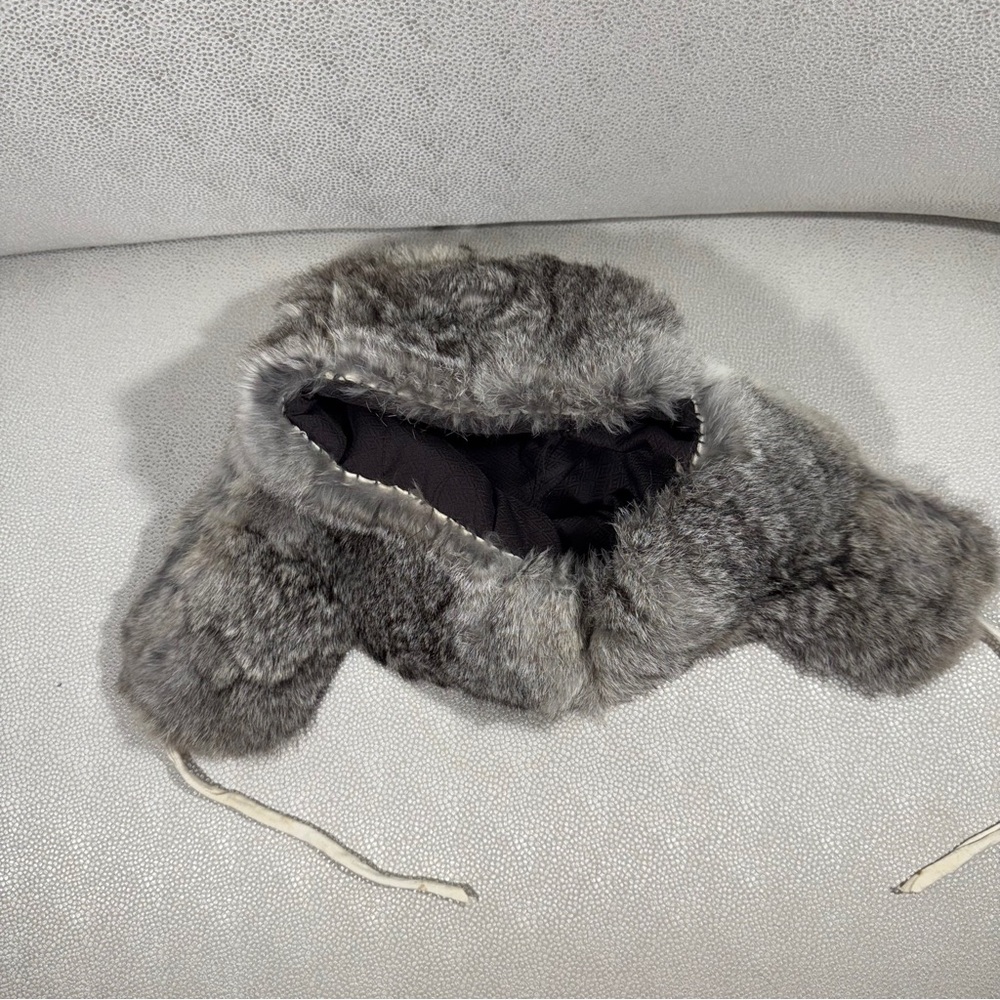 Cozy Gray Faux Fur Kids Hat